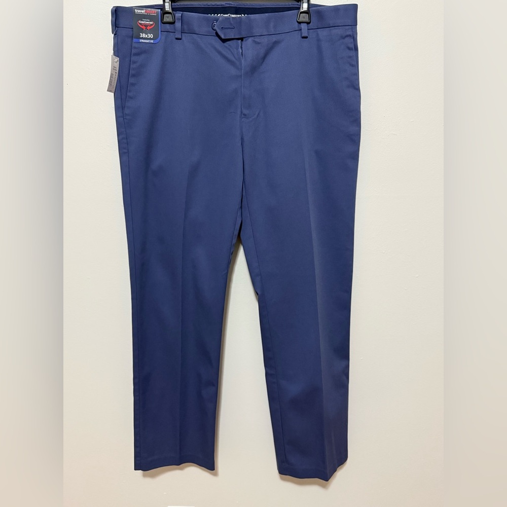 Roundtree & Yorke Men's Blue Dress Pants